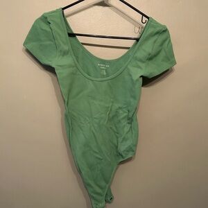 American Eagle Ribbed Green Bodysuit